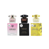 Versace 3 Pcs.Miniatures Set:5Ml Rollerball (Crystal Noir Bright Crystal Yello W