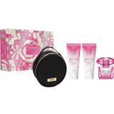 Bright Crystal Absolu 4 Pcs. Gift Set: 3.0 EDP Spray 3.4Oz Body Lotion 3.4Oz. Gel Bag For Women.
