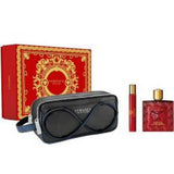 Versace Eros Flame By Versace 3 Pcs. Gift Set: 3.4Oz Edp Pouch10Ml Edp M