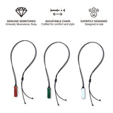 Zen Luxury Wellness Bundle: Trinity Gemstone Necklace Set, Ultrasonic Aroma Diffuser & Essential Oils Trio