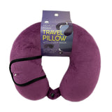 Memory Foam Travel Pillow with Sleep Mask by Pursonic