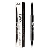 NYX Two Timer - Dual Ended Eyeliner - Jet Black