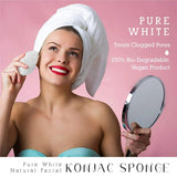 Natural Facial Konjac Sponge Duo Set by Pursonic