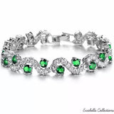 OCEANA Diamond Crystal Bracelets in White Gold Plating