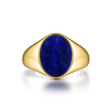 Oval Lapiz Signet Ring by eklexic