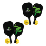 Pursonic The Ultimate Pickleball High Performance Set –4 Paddles, 4 Balls & 2 Carry Bag