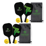 Pursonic The Ultimate Pickleball High Performance Set –4 Paddles, 4 Balls & 2 Carry Bag