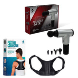 Adjustable Posture Corrector & Professional Massage Gun by Pursonic