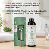 Oral Pulling Oil with Tongue Scraper