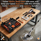 🛠️ Handy Solutions 16-Piece Tool Kit + Cordless Power Scrubber + 2-in-1 Mini Wireless Vacuum & Air Duster Bundle 🌟