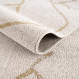 Azzan Cream & Gold Area Rug