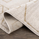 Azzan Cream & Gold Area Rug