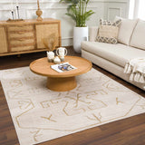 Azzan Cream & Gold Area Rug