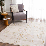 Azzan Cream & Gold Area Rug