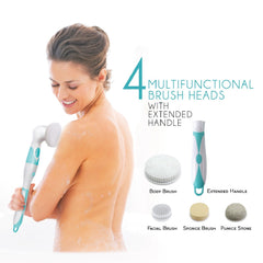 Advanced Facial & Body Cleansing Brush With Extended Handle by Pursonic