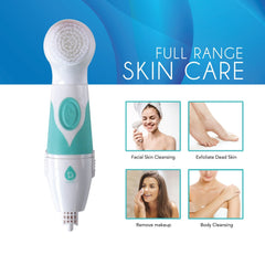 Advanced Facial & Body Cleansing Brush With Extended Handle by Pursonic