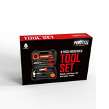 9 Piece Household Handy Solutions Tool Set for Everyday Tasks by Pursonic