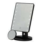 Him’s and Her’s Pursonic LED Lighted Vanity Makeup Mirror Bundle – Black & White Set with 5X Magnifying Mini Mirrors