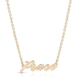 Peace Script Necklace by eklexic