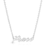 Peace Script Necklace by eklexic