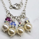 Pearl Crystal Birthstone Necklace by Alexa Martha