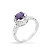 Tape Baguette Cubic Zirconia Engagement Ring
