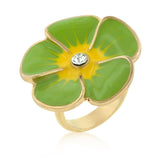 Large Flower Cubic Zirconia Cocktail Ring