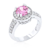 Avera Filigree Crest Eternity Ring in Polished Silver Finish