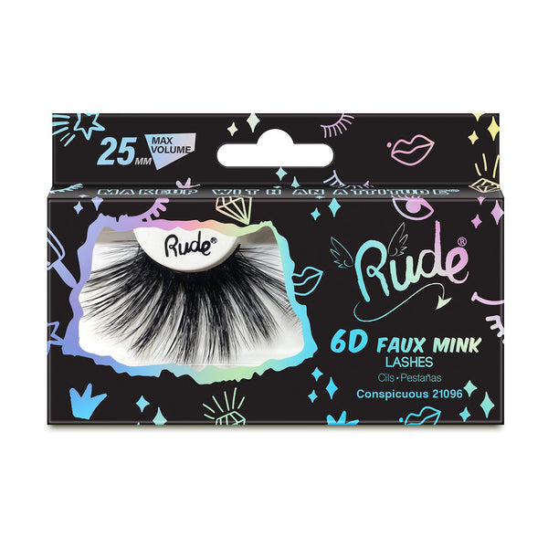 RUDE Faux Mink 6D Lashes - Conspicuous