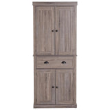 Farmhouse 6ft Kitchen / Bathroom Storage Pantry Drawer Cabinet Wood Grain