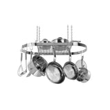 Modern Ceiling Mounted Stainless Steel Oval Hanging Pot Rack