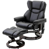 Adjustable Faux Leather Remote Massage Recliner Chair w/ Ottoman