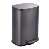 13 Gallon Stainless Steel Kitchen Trash Can with Step Open Lid