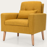 Mid-Century Modern Living Room Accent Chair with Pillow