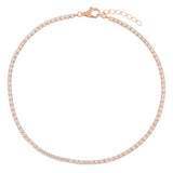 Thin Tennis Anklet by By Adina Eden