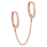 Solid Double Chain Huggie Earring by By Adina Eden