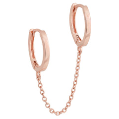 Solid Double Chain Huggie Earring by By Adina Eden