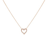 Classic Diamond Heart Necklace 14K by By Adina Eden