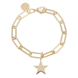 Samara & Large Elongated Link Chain Bracelet by eklexic