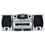 Supersonic Bluetooth Audio System with Double Cassette Recorder & Built-In Mic