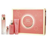 Coral Perry Ellis 4 Pcs. Gift Set Includes 3.4 Fl. Oz. Eau De Parfum Spray +4 Oz. Body Mist+ 3.0 Oz. Gel + 0.25Oz Edp Spray Women.