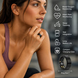 Everyday Wellness Smart Ring – Sleek Health & Sleep Tracker with Magnetic Charging Base