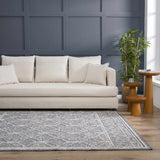 Diah Gray Blue & Bone Area Rug