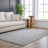 Diah Gray Blue & Bone Area Rug