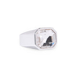 Silver Crystal Chunky Gem Ring by Short & Suite