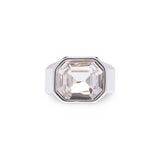 Silver Crystal Chunky Gem Ring by Short & Suite