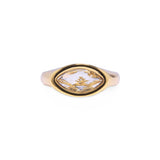 Gold Crystal Marquis Eye Ring by Short & Suite