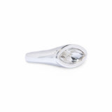 Silver Crystal Marquis Eye Ring by Short & Suite