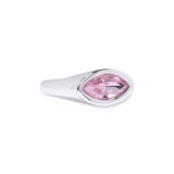 Silver Light Pink Marquis Eye Ring by Short & Suite