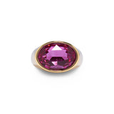 Gold Purple Bezel Oval Gold Stone Ring by Short & Suite